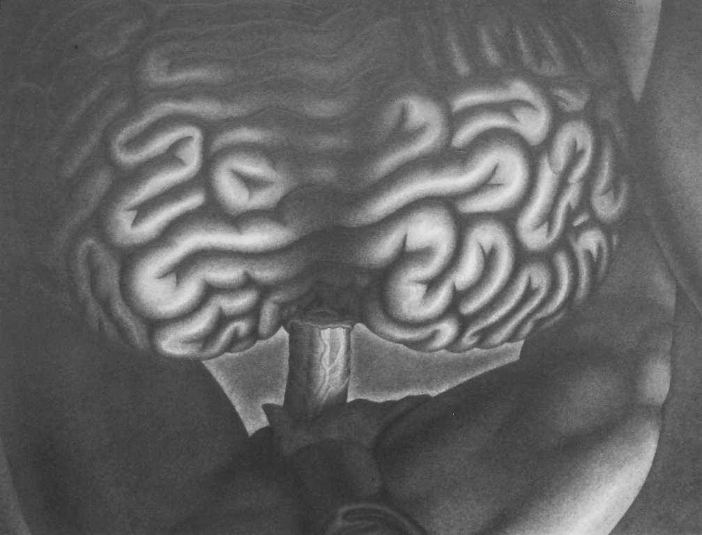 Hayashi, n°319 cerveau sexuel,1988, 24x30 cm